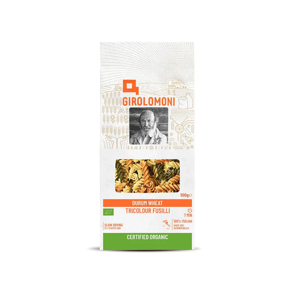 GIROLOMONI Organic Durum Wheat Semolina Tricolour Fusilli - 500g - L'Organic