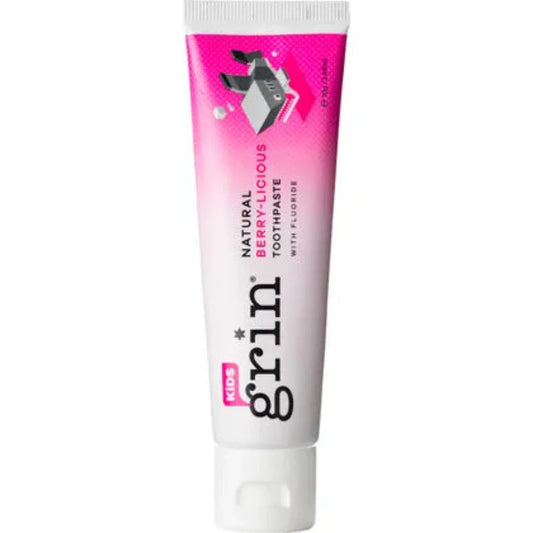 GRIN Natural Kids Toothpaste Berry-Licious with Fluoride - 70g - L'Organic