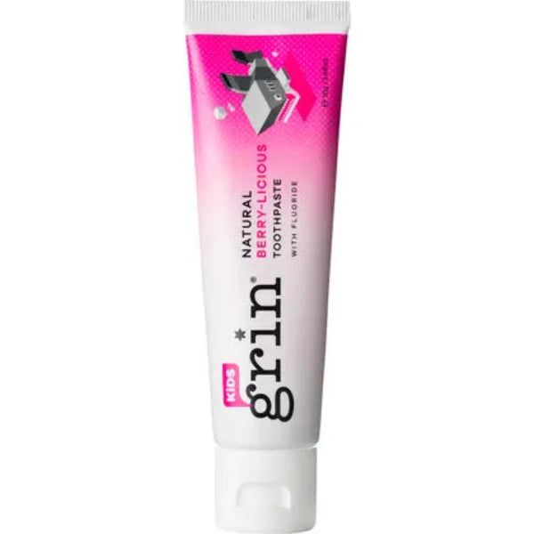 GRIN Natural Kids Toothpaste Berry-Licious with Fluoride - 70g - L'Organic