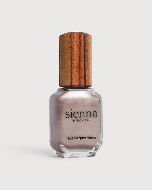 Sienna Nail Polish Gaia - Rose Brown With Silver Satin Glaze - 10ml