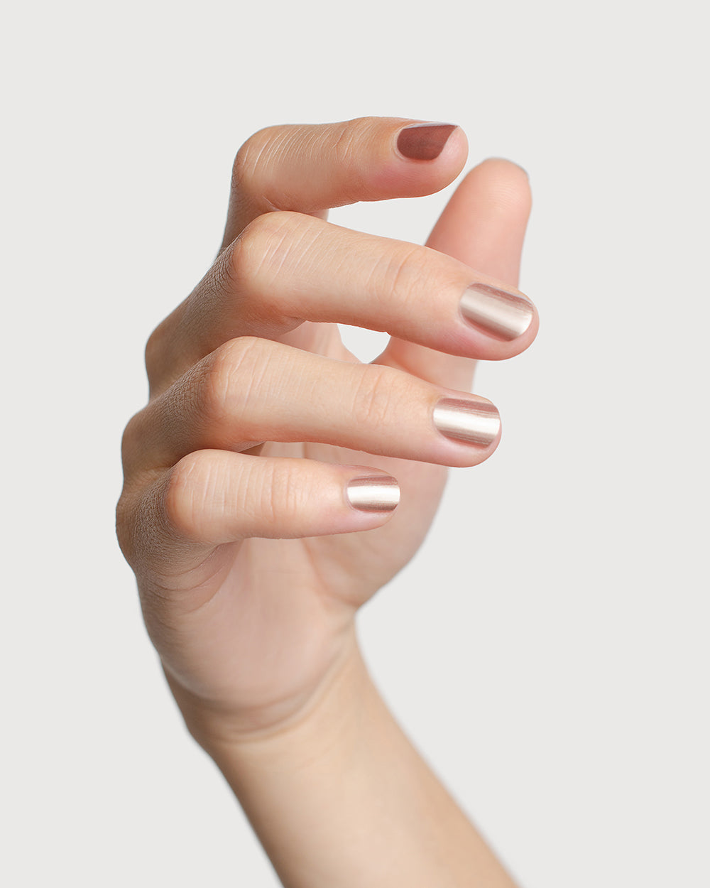 Sienna Nail Polish Gaia - Rose Brown With Silver Satin Glaze - 10ml