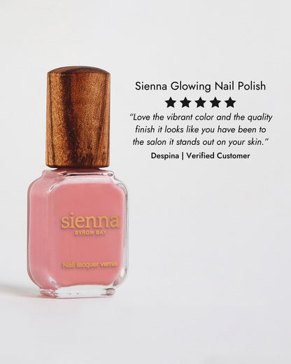 Sienna Nail Polish Glowing - Midtone Peach Pink - 10ml