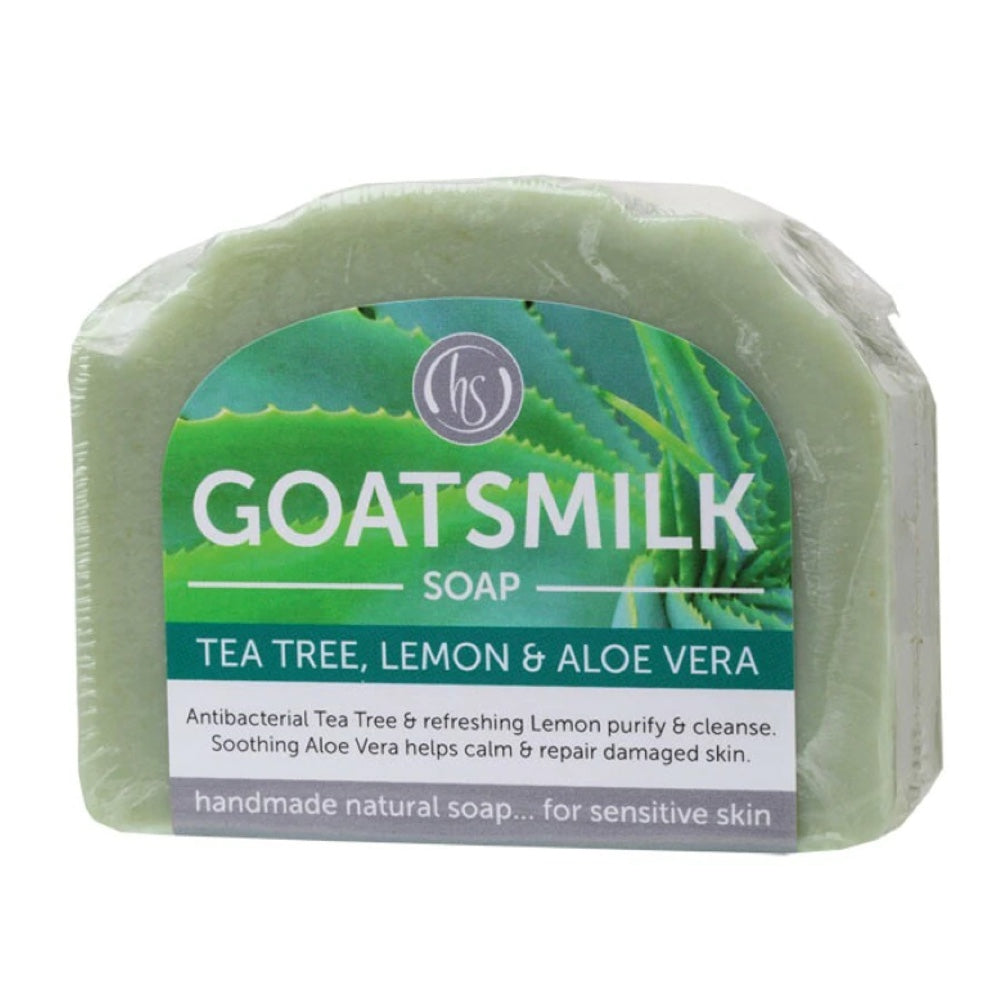 HARMONY SOAPWORKS Organic Goat's Milk Soap Tea Tree, Lemon & Aloe Vera - 140g