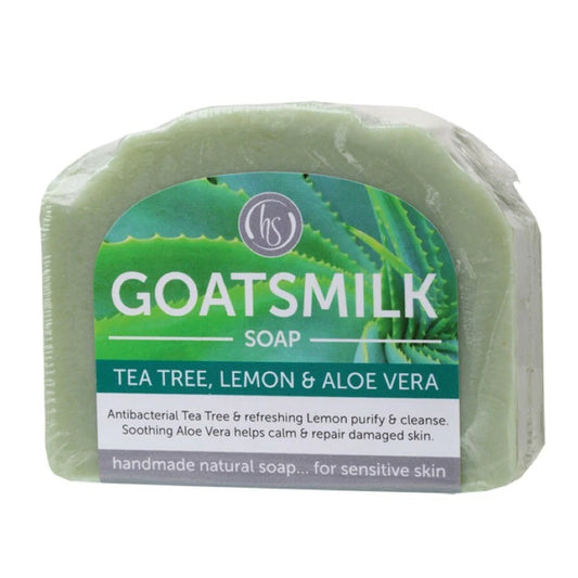 HARMONY SOAPWORKS Organic Goat's Milk Soap Tea Tree, Lemon & Aloe Vera - 140g