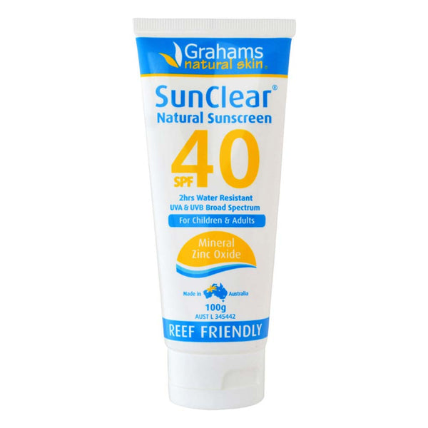 Grahams Natural SunClear Natural Sunscreen SPF 40 (for Children & Adults) - 100g