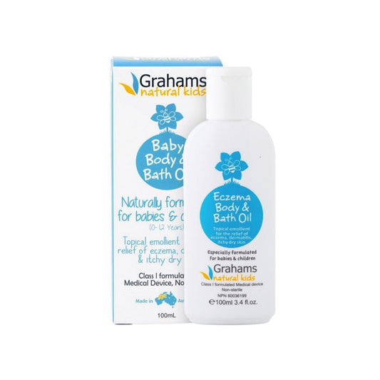 Grahams Natural Kids for babies & children Eczema Body & Bath Oil 100ml - L'Organic