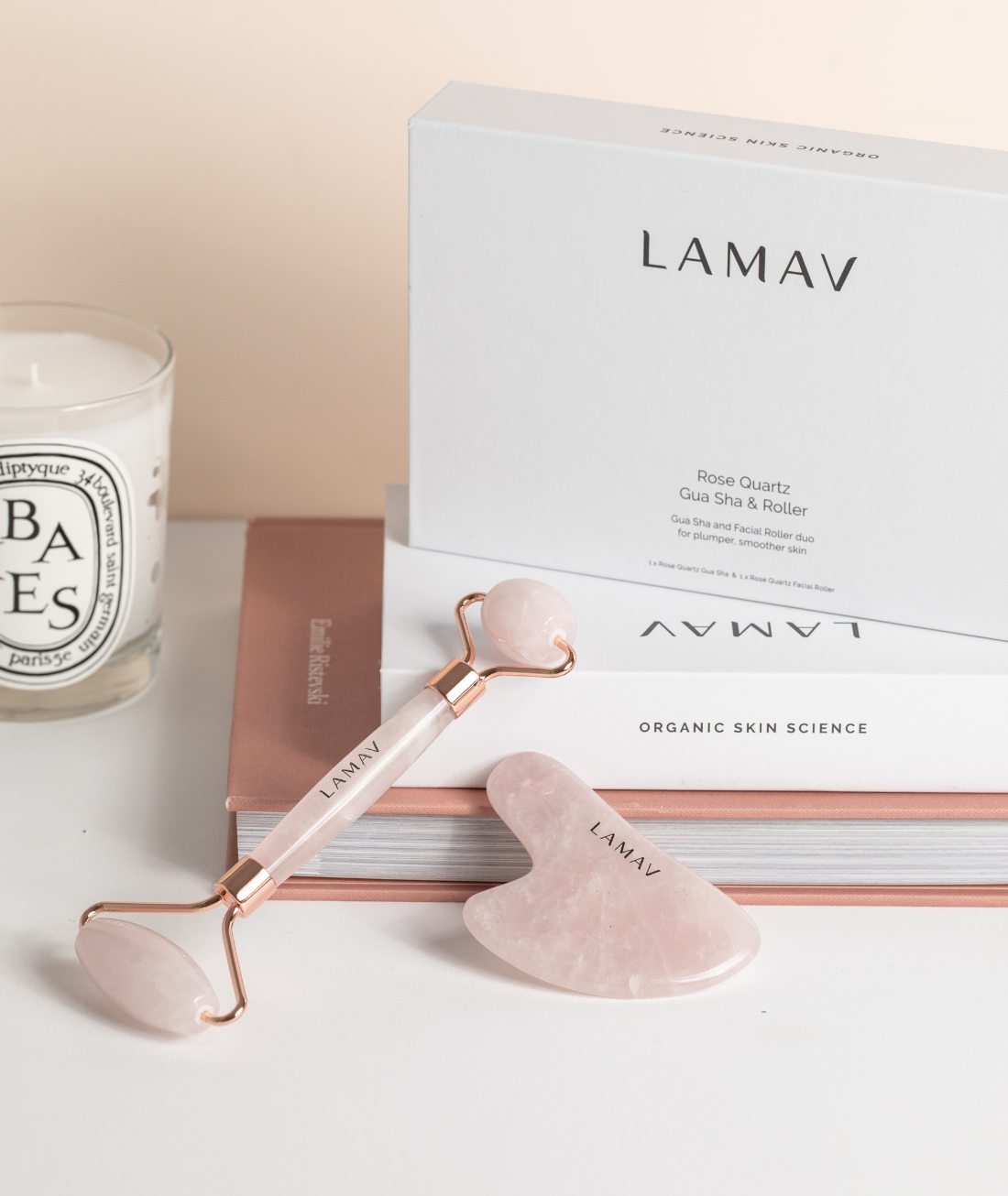 La Mav Quartz Gua Sha and Roller Set - L'Organic