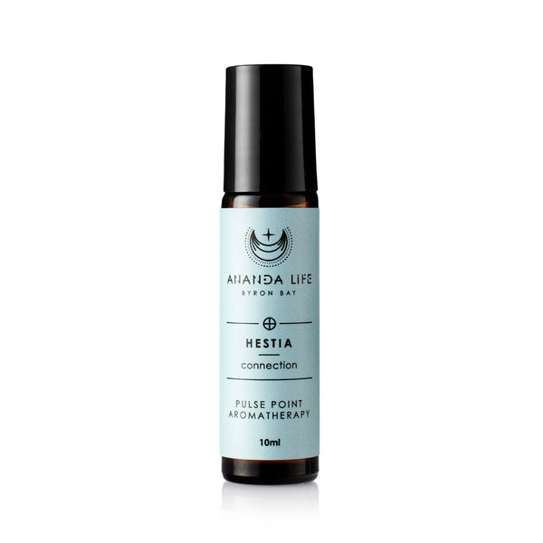 Ananda Life Hestia Aromatherapy Perfume roller bottle with natural essential oils handcrafted in Byron Bay