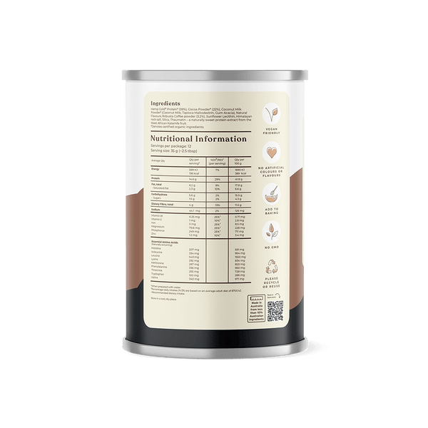 Hemp Foods Aus Hemp Protein Shake Chocolate Espresso - 420g - L'Organic