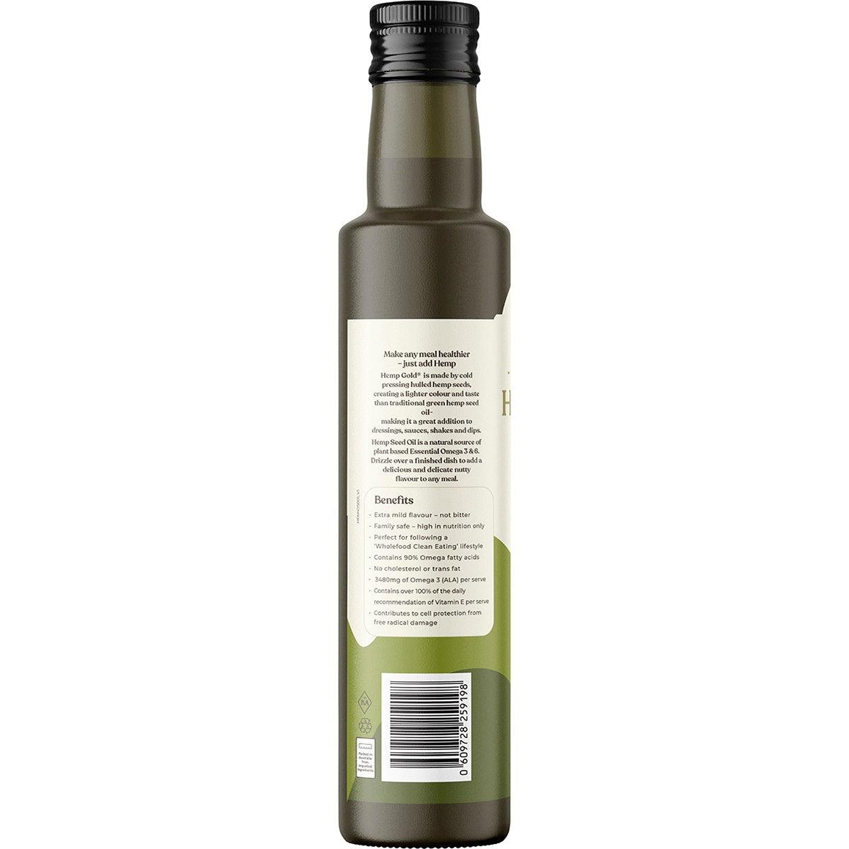 HEMP FOODS AUSTRALIA Organic Hemp Gold Seed Oil 500ml - L'Organic