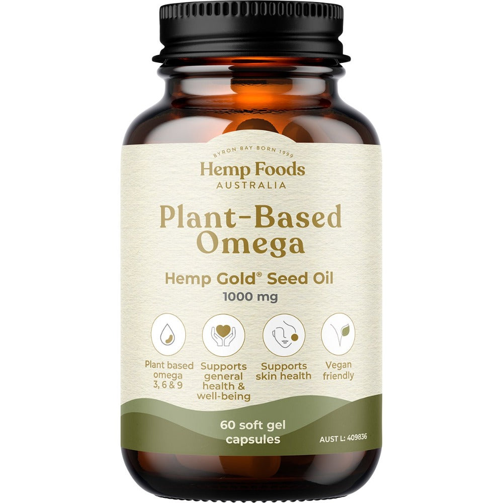 Hemp Foods Australia Plant-Based Omega Capsules 60c - L'Organic
