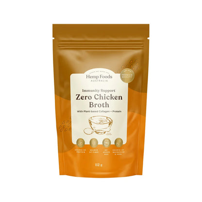 HEMP FOODS AUSTRALIA Broth Zero Chicken (Vegan) Immunity Support With Plant-Based Collagen + Protein 112g - L'Organic