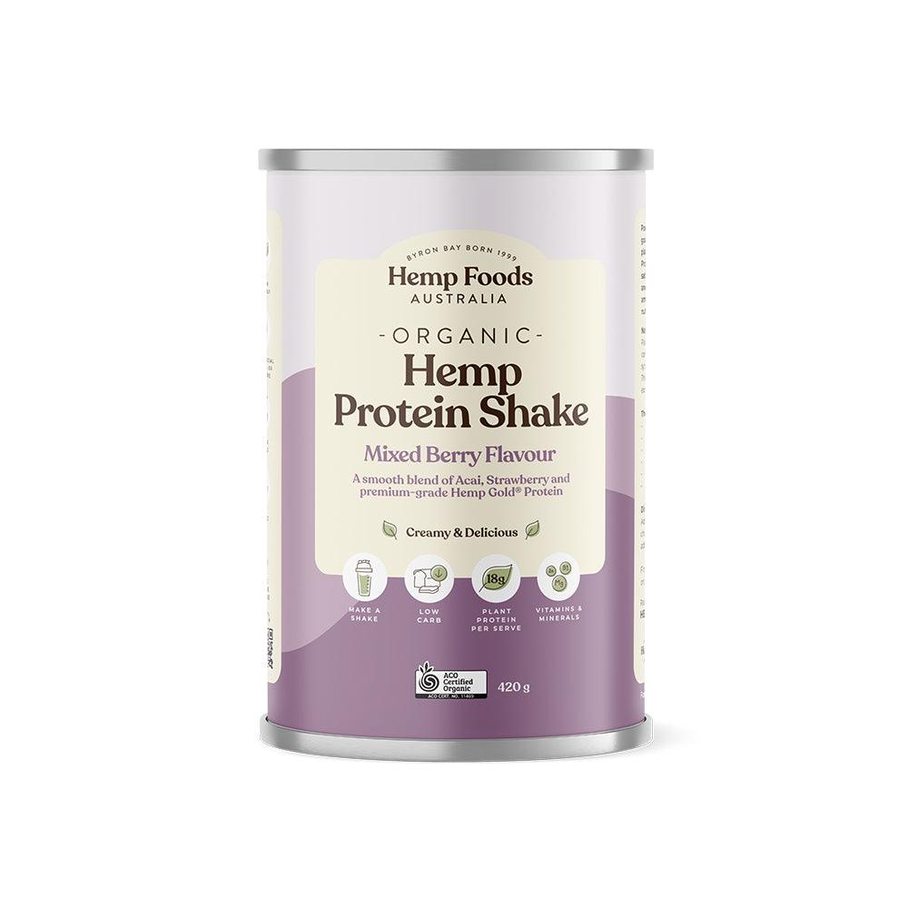Hemp Foods Australia Organic Hemp Protein Shake Mixed Berry - 420g - L'Organic