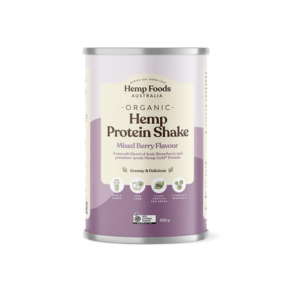 Hemp Foods Australia Organic Hemp Protein Shake Mixed Berry - 420g - L'Organic
