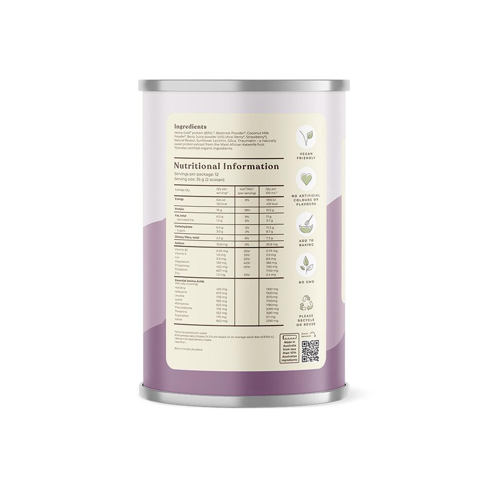 Hemp Foods Australia Organic Hemp Protein Shake Mixed Berry - 420g - L'Organic