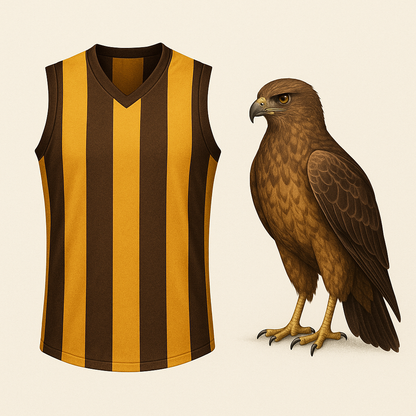 Soapmaid Footy Bath Bomb (Brown & Yellow) - Hawthorn Hawks - 1 Pack