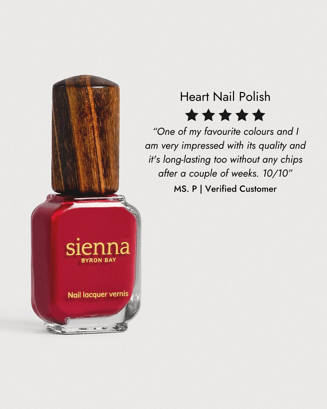 Sienna Nail Polish Heart - Apple Red - 10ml