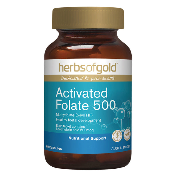 Herbs of Gold Activated Folate 500 60c - L'Organic