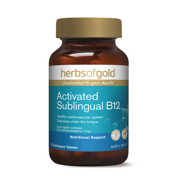 Herbs of Gold Activated Sublingual B12 75t - L'Organic