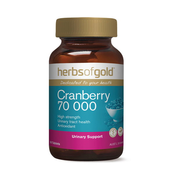 Herbs of Gold Cranberry 70 000 - 50 Tablets - L'Organic