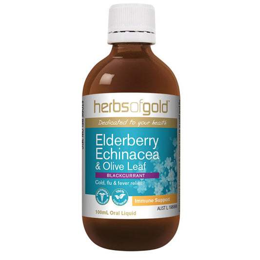 Herbs of Gold Elderberry Echinacea and Olive Leaf - L'Organic