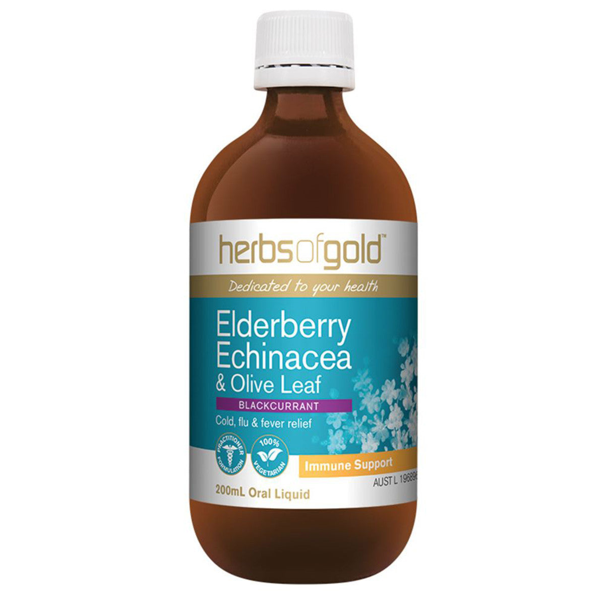 Herbs of Gold Elderberry Echinacea and Olive Leaf - L'Organic