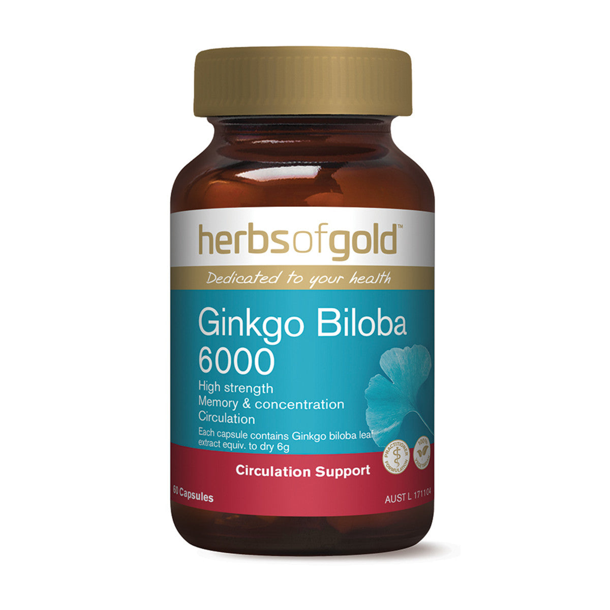 Herbs Of Gold Ginkgo Biloba 6000 - L'Organic