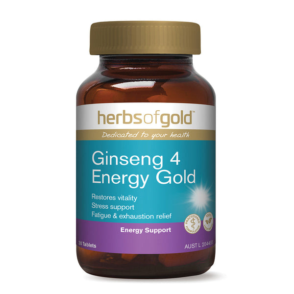 Herbs of Gold Ginseng 4 Energy Gold - 30 Tablets - L'Organic