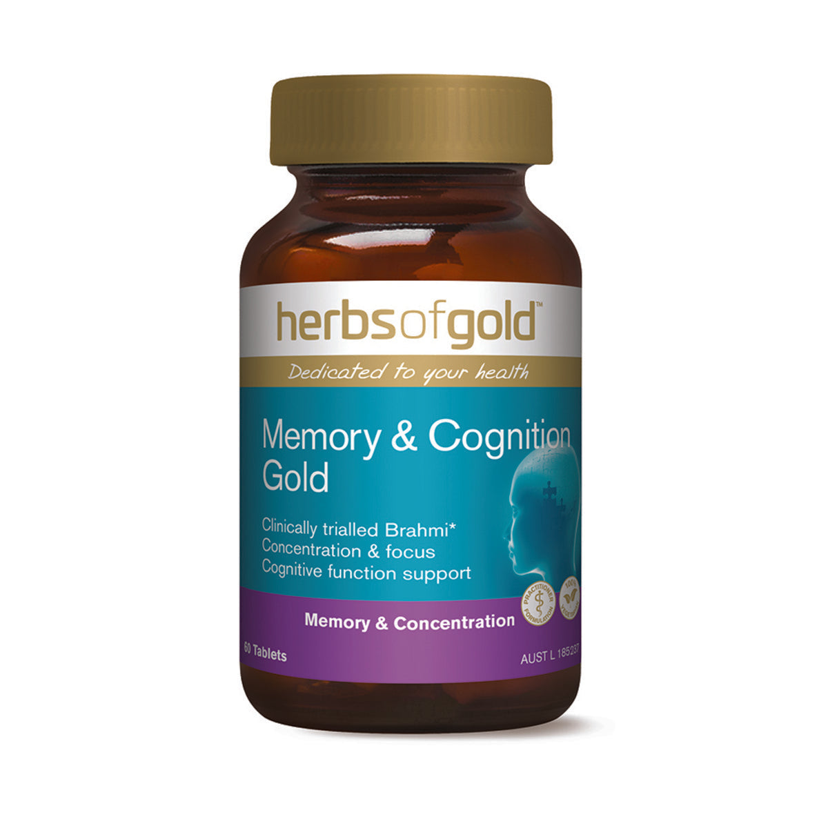 Herbs of Gold Memory and Cognition Gold - 60 Tablets - L'Organic