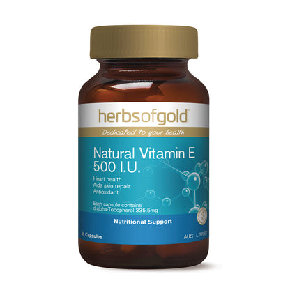 Herbs Of Gold Natural Vitamin E 500I.U 100 Capsules - L'Organic