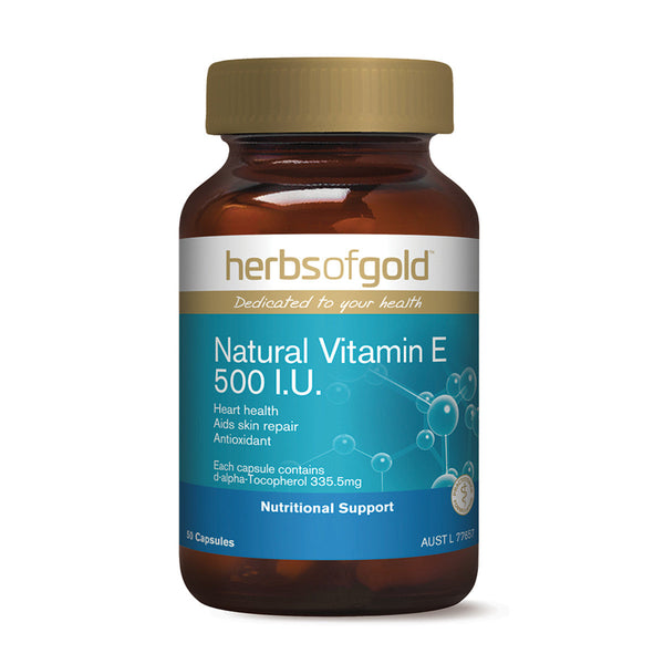 Herbs Of Gold Natural Vitamin E 500I.U 100 Capsules - L'Organic