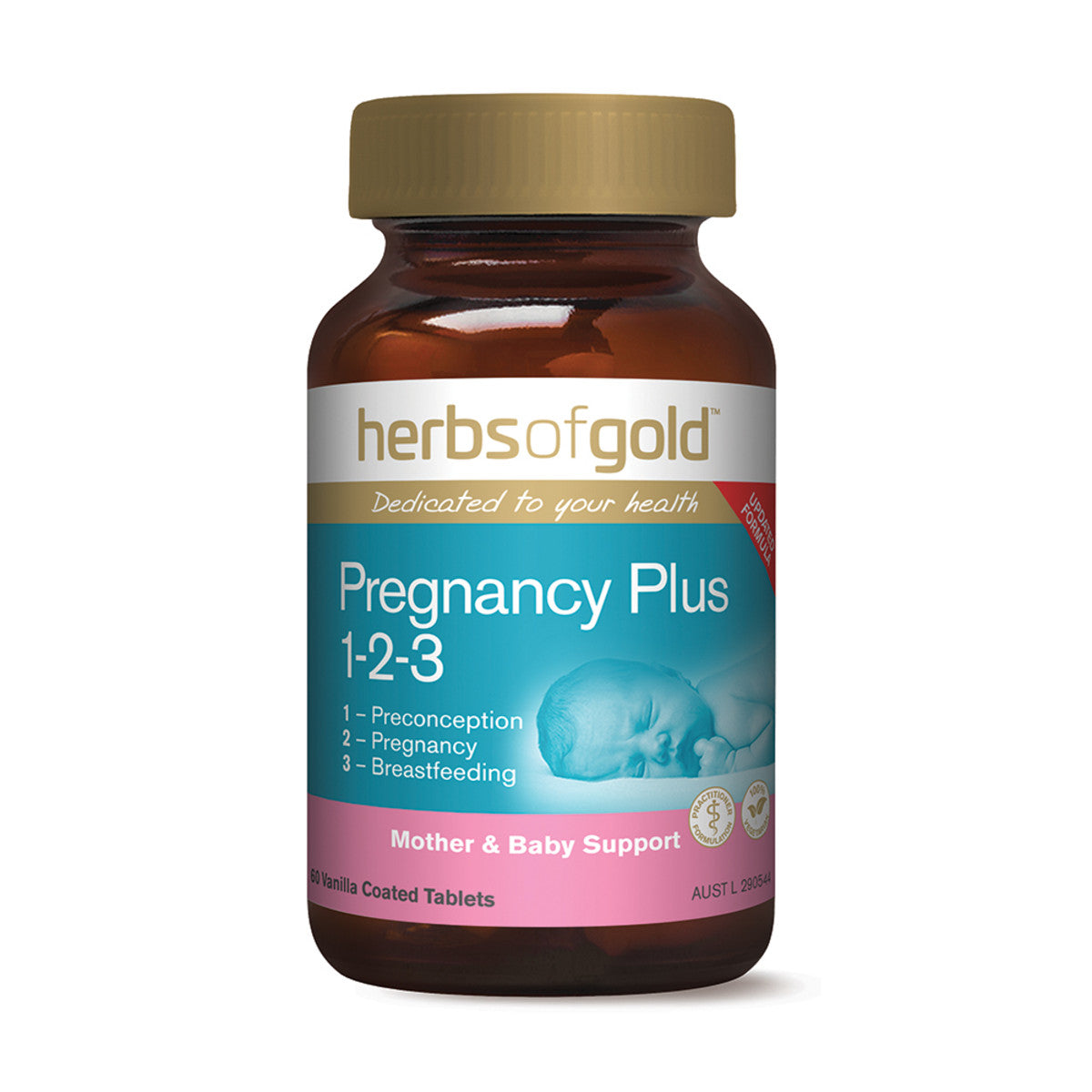 Herbs Of Gold Pregnancy Plus 1-2-3 - 60 Tablets - L'Organic