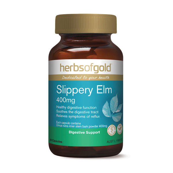 Herbs of Gold Slippery Elm 400mg 60c - L'Organic
