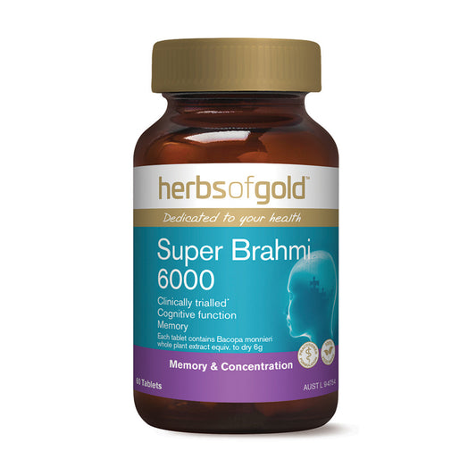 Herbs of Gold Super Brahmi 6000 - 60 Tablets - L'Organic