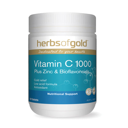Herbs of Gold Vitamin C 1000 Plus Zinc & Bioflavonoids - L'Organic