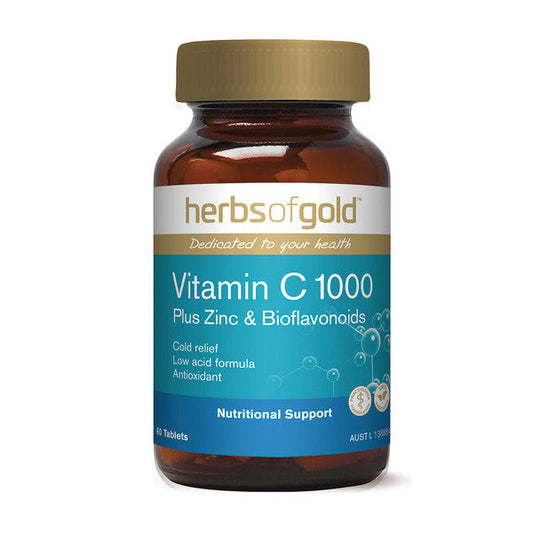 Herbs of Gold Vitamin C 1000 Plus Zinc & Bioflavonoids - L'Organic