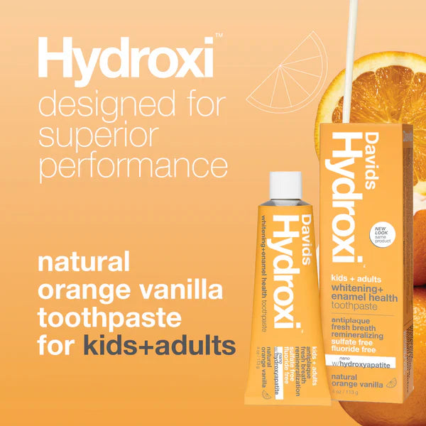Davids Hydroxi™ kids + adults nano hydroxyapatite premium toothpaste orange vanilla - 113g