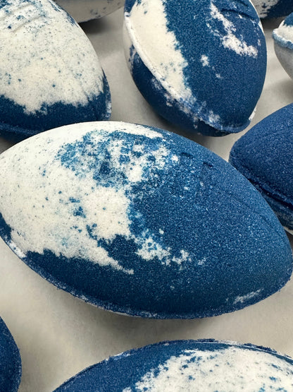 Soapmaid Footy Bath Bomb (Navy & White) - Carlton Blues - 1 Pack