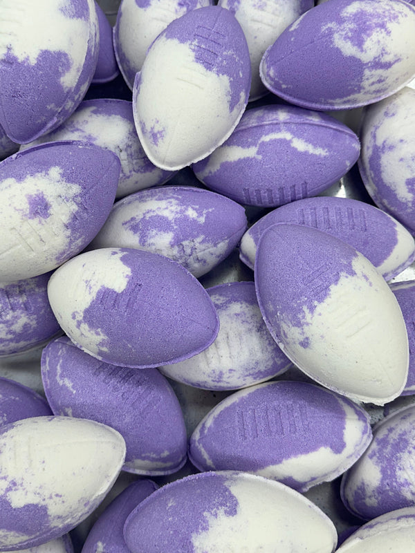 Soapmaid Footy Bath Bomb (Purple & White) - Fremantle Dockers - 1 Pack - L'Organic