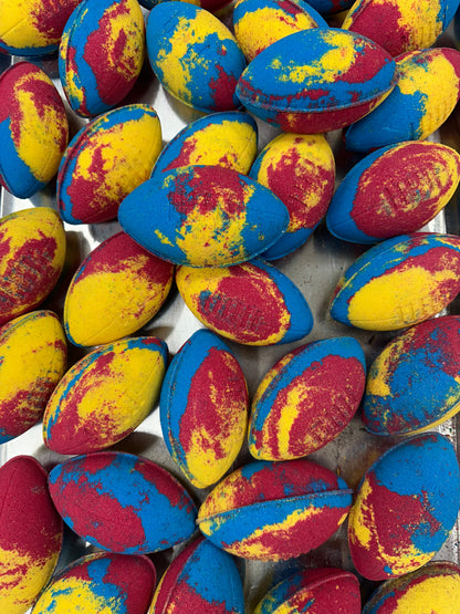 Soapmaid Footy Bath Bomb (Maroon, Yellow & Blue) - Brisbane Lions - 1 Pack