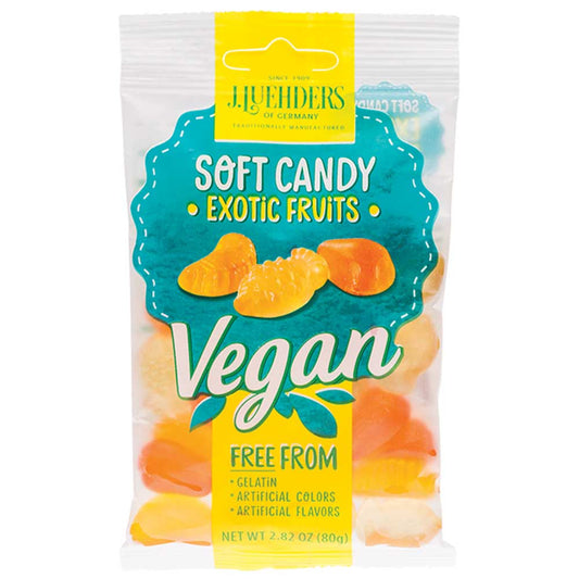 J Luehders Soft Vegan Lollies Exotic Fruits - 80g