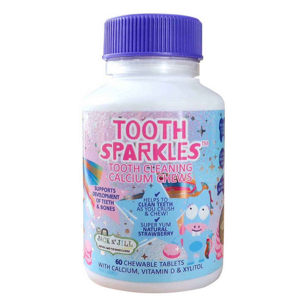 Jack N' Jill Tooth Sparkles chews with vitamin D & calcium 60 Pack