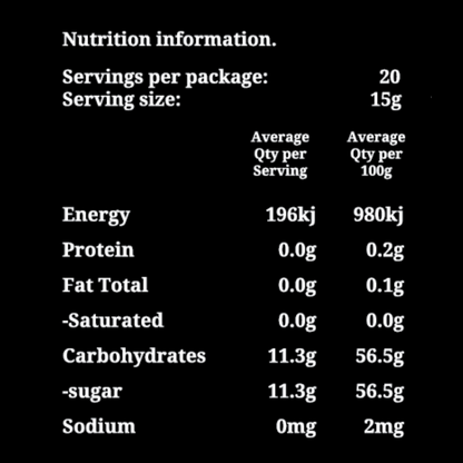 Josh&Sue Cranberry Sauce with a splash of Muscat Australian Owned and Made Nutrition Information