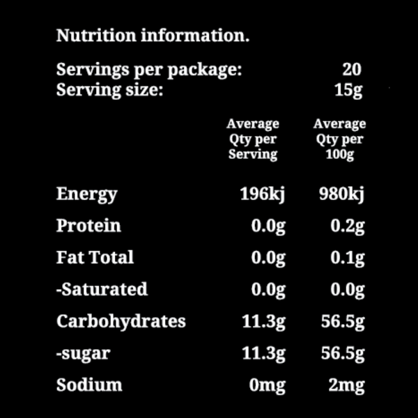 Josh&Sue Cranberry Sauce with a splash of Muscat Australian Owned and Made Nutrition Information