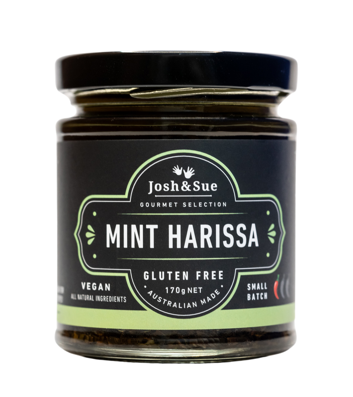 Our Green Harissa is a blend of Mint and Coriander, our Mint Harissa has a fresh lift of the mint with ground and fresh coriander really works to bring a sensational taste to all recipes.