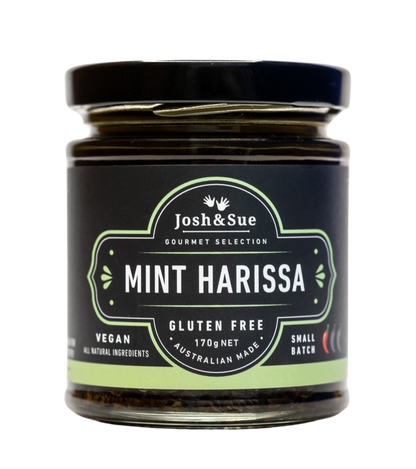 Our Green Harissa is a blend of Mint and Coriander, our Mint Harissa has a fresh lift of the mint with ground and fresh coriander really works to bring a sensational taste to all recipes.