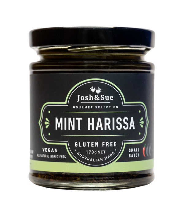 Our Green Harissa is a blend of Mint and Coriander, our Mint Harissa has a fresh lift of the mint with ground and fresh coriander really works to bring a sensational taste to all recipes.