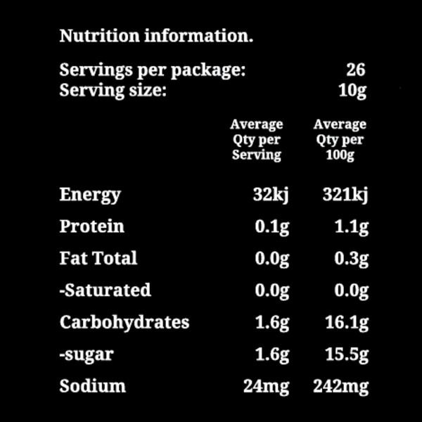 Josh&Sue Old Fashioned Tomato Relish Nutrition information