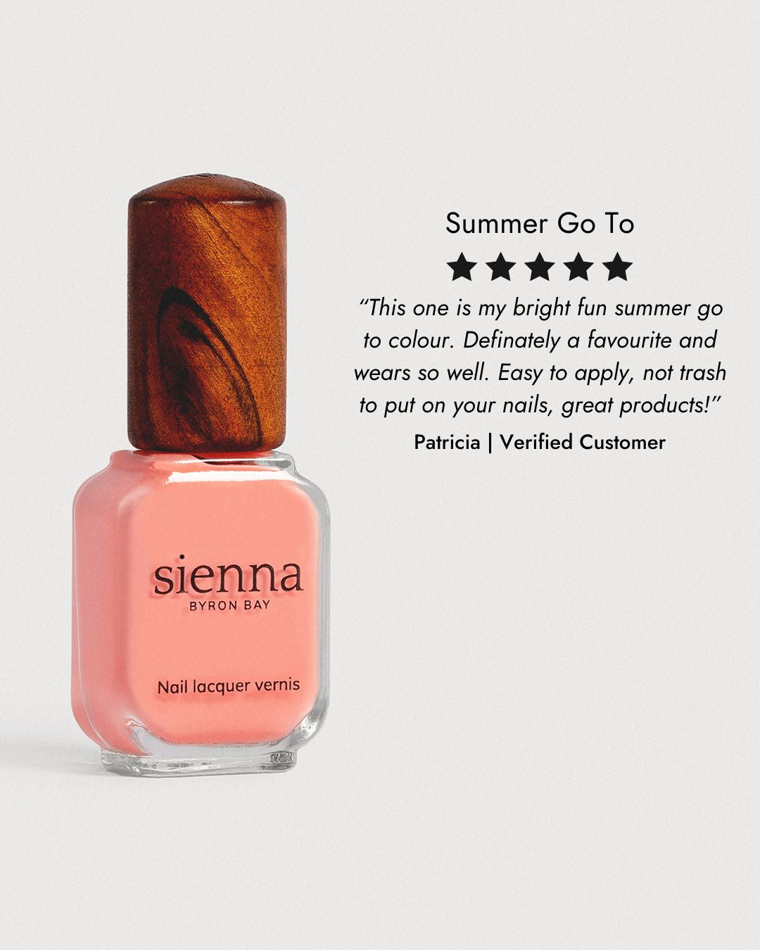 Sienna Nail Polish Joy - Vibrant Peach - 10ml