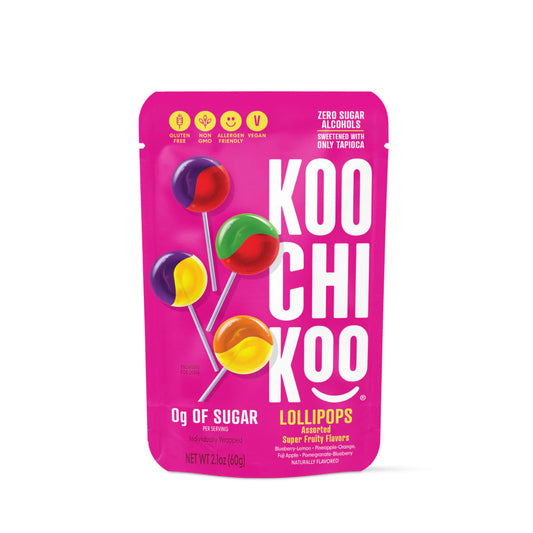 KOOCHIKOO No Sugar Lollipops 4 Flavours 60g - L'Organic